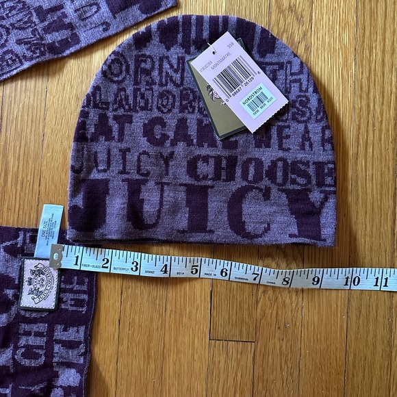 Y2K Wool Juicy Couture Purple Hat & Scarf Set, NWT main image 5